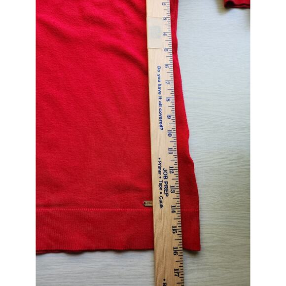 SWEATER/KNIT-CALVIN KLEIN-Red-Mock Turtleneck-Accent Buttons-Long Sleeves-X-LRG - Picture 13 of 14
